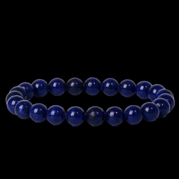 Reiki AAA Lapis Lazuli Handmade Boho Bracelet 8mm Beads 8.3in Size Lot 8 - Picture 2 of 2